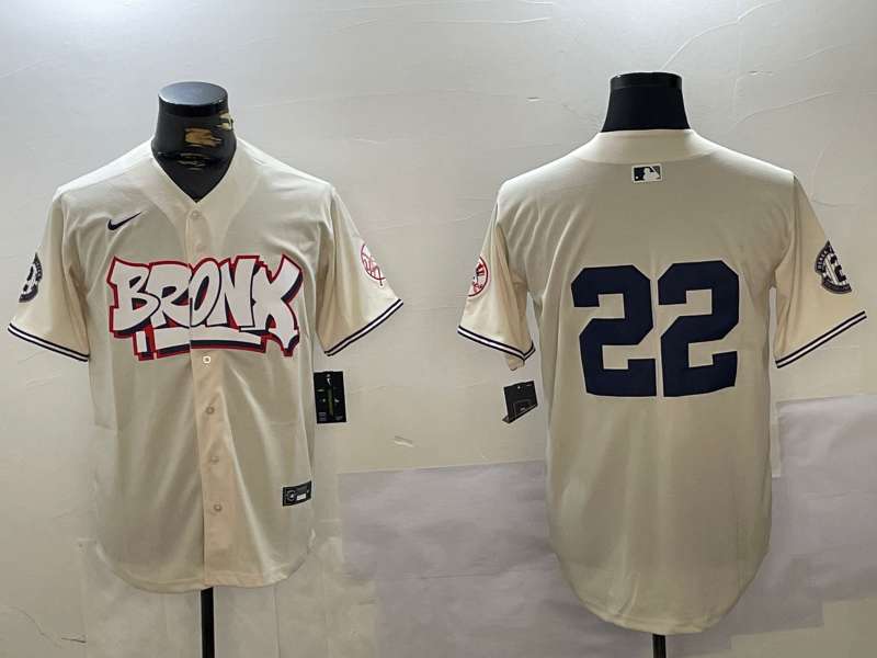 Men's New York Yankees Juan Soto #22 Cream 2024 World Series Champions City Connect Limited Jersey